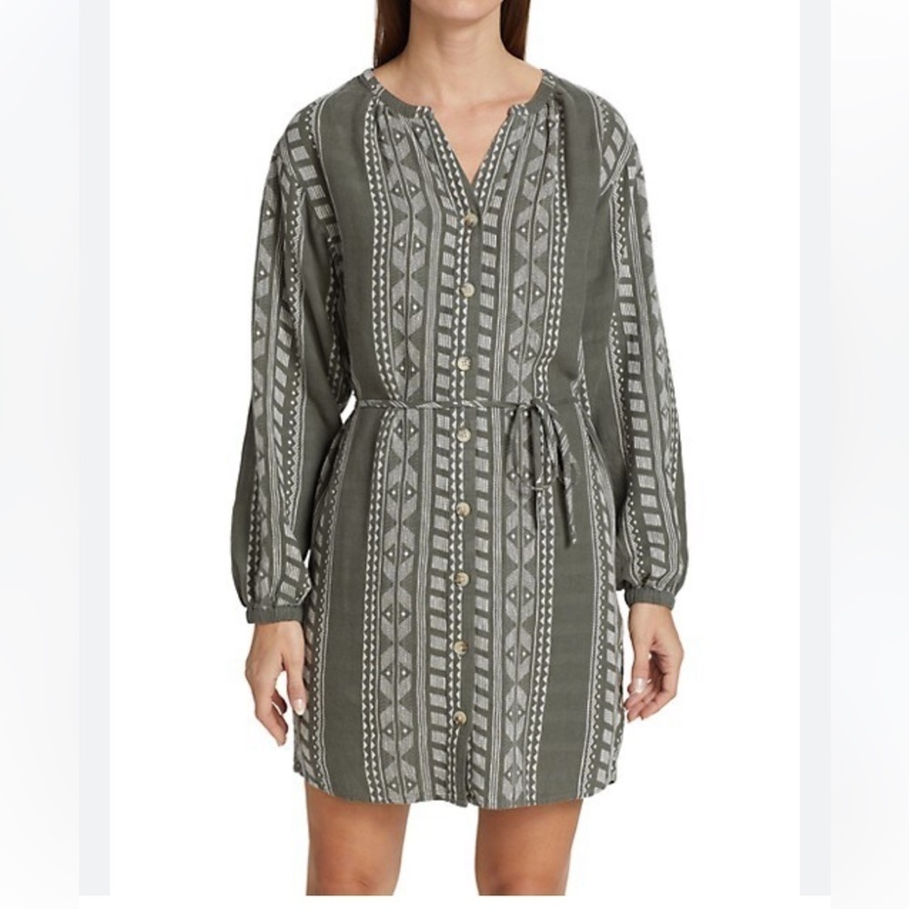NWT Splendid collection   medium Freesia Linen-Blend Shirtdress - Picture 3 of 6
